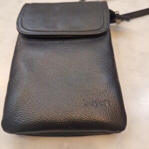 Befen Crossbody Phone Bag Womens Small Black Pebbled Leather Wallet Purse Travel